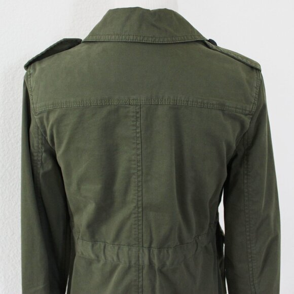 NEW Banana Republic Olive Green Twill Army Military Cargo Utility Jacket, XXSP - Picture 12 of 14